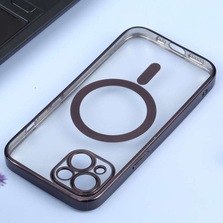 MagSafe Electroplating Straight TPU Phone Case, For iPhone 14, For iPhone 14 Plus, For iPhone 14 ...