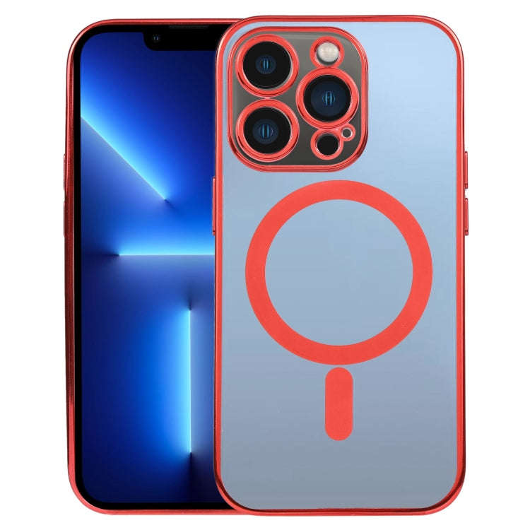 MagSafe Electroplating Straight TPU Phone Case, For iPhone 13 Pro, For iPhone 13 Pro Max, For iPh...