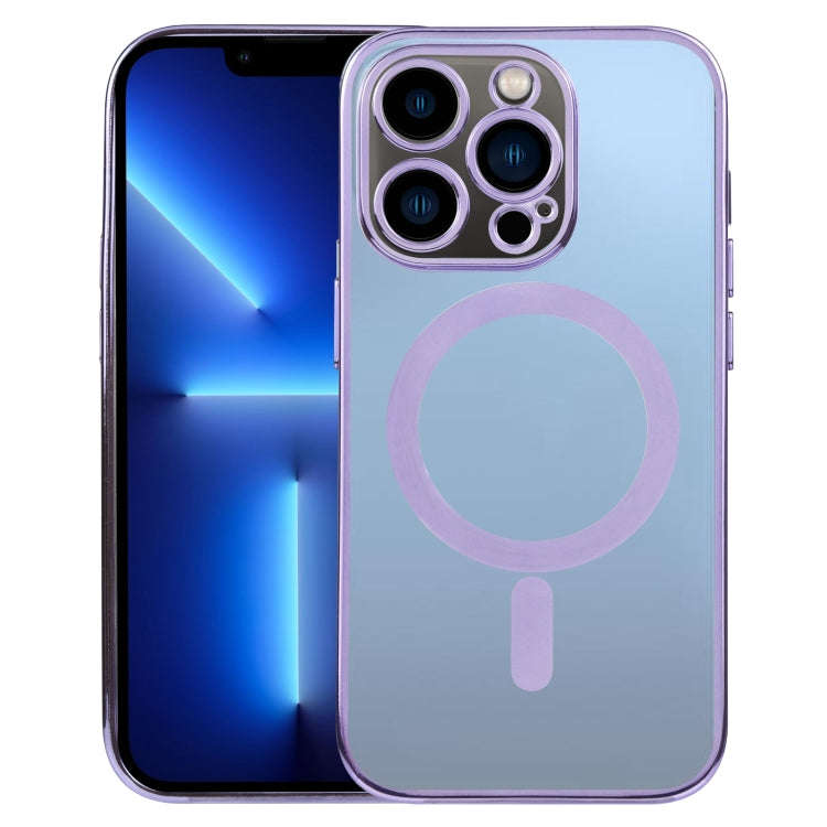 MagSafe Electroplating Straight TPU Phone Case, For iPhone 13 Pro, For iPhone 13 Pro Max, For iPh...