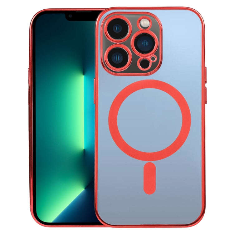MagSafe Electroplating Straight TPU Phone Case, For iPhone 13 Pro, For iPhone 13 Pro Max, For iPh...