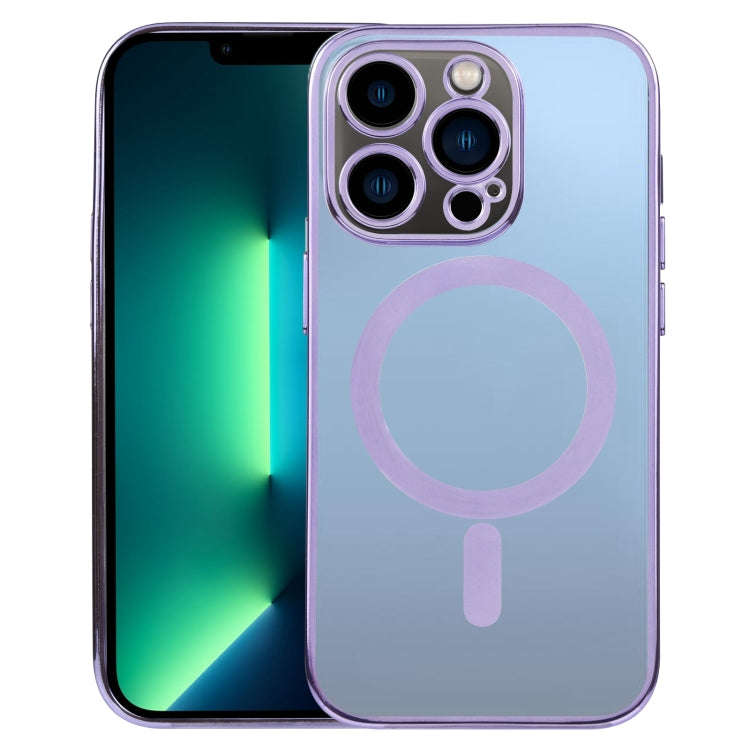 MagSafe Electroplating Straight TPU Phone Case, For iPhone 13 Pro, For iPhone 13 Pro Max, For iPh...