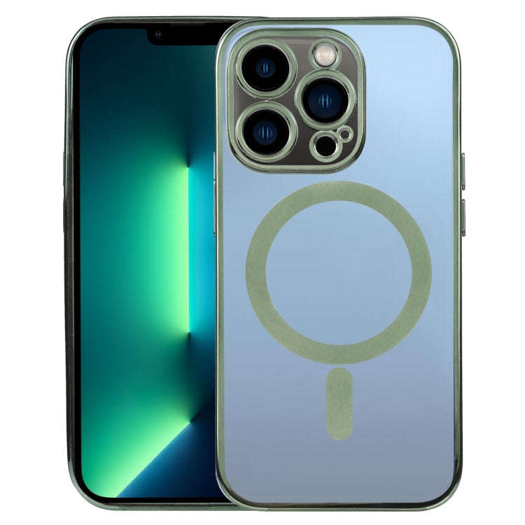 MagSafe Electroplating Straight TPU Phone Case, For iPhone 13 Pro, For iPhone 13 Pro Max, For iPh...