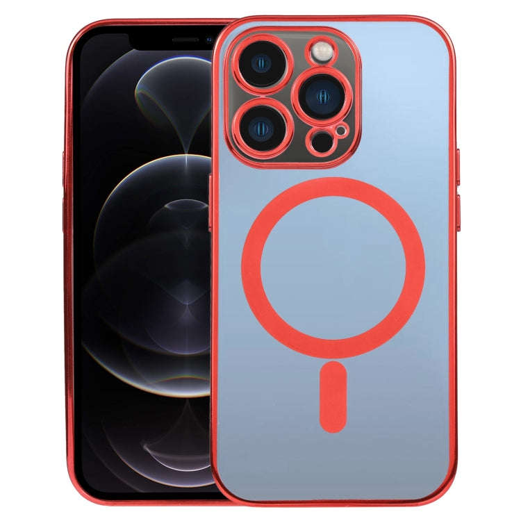 MagSafe Electroplating Straight TPU Phone Case, For iPhone 13 Pro, For iPhone 13 Pro Max, For iPh...
