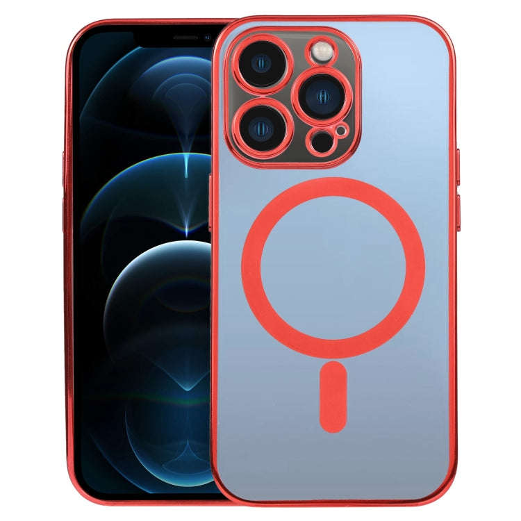 MagSafe Electroplating Straight TPU Phone Case, For iPhone 13 Pro, For iPhone 13 Pro Max, For iPh...
