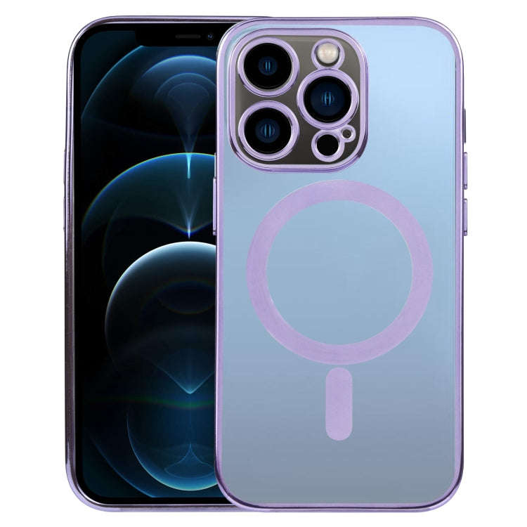 MagSafe Electroplating Straight TPU Phone Case, For iPhone 13 Pro, For iPhone 13 Pro Max, For iPh...