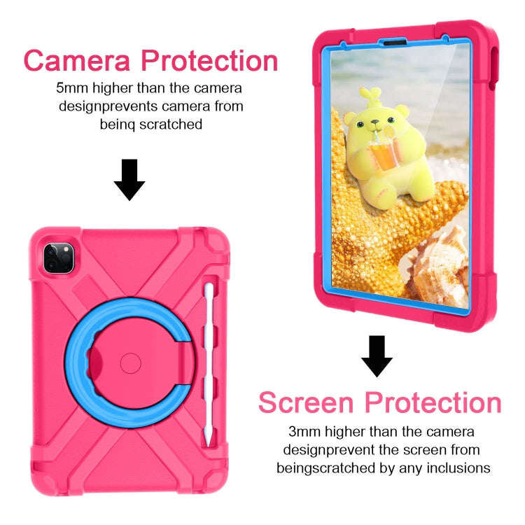 PC + Silicone Shockproof Combination Case with 360 Degree Rotating Holder & Handle, For iPad Pro ...