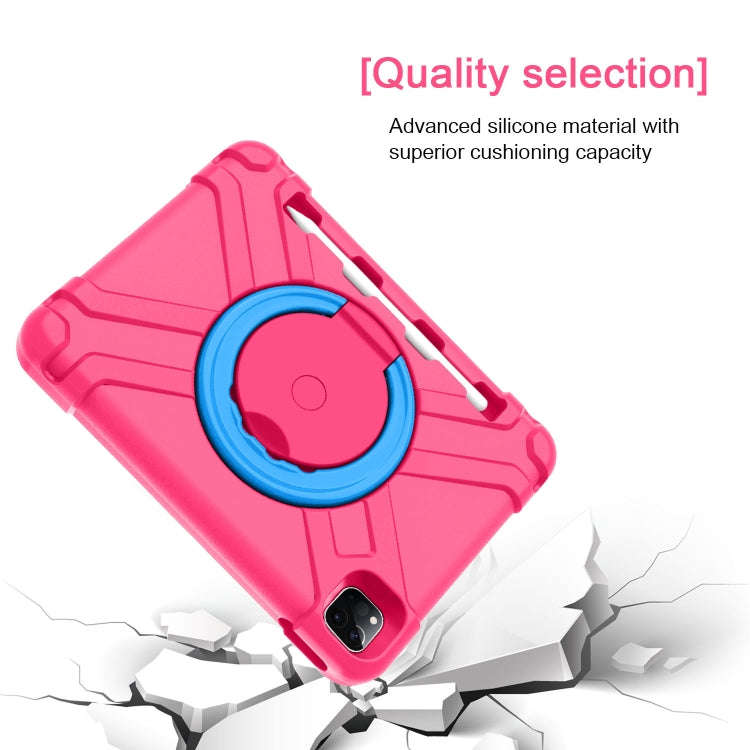 PC + Silicone Shockproof Combination Case with 360 Degree Rotating Holder & Handle, For iPad Pro ...