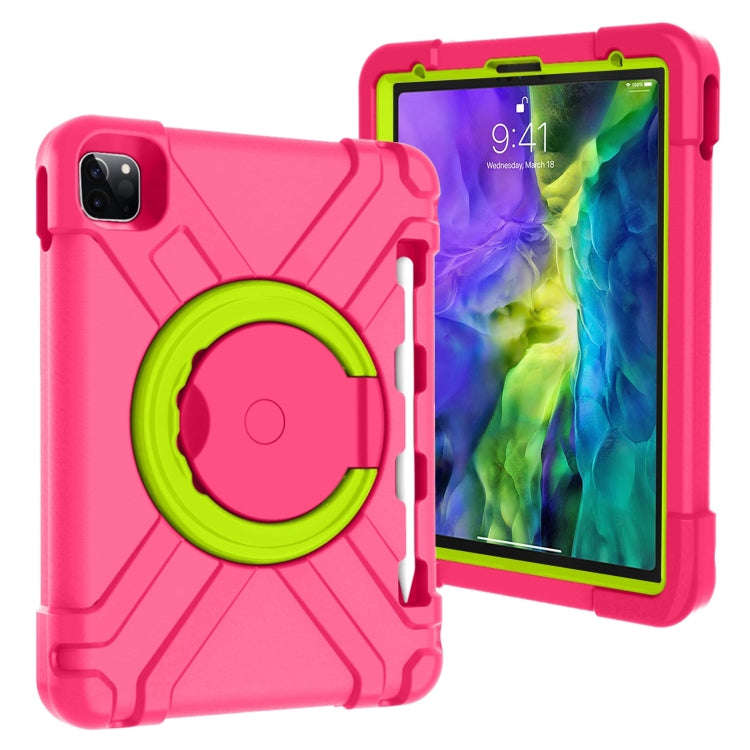 PC + Silicone Shockproof Combination Case with 360 Degree Rotating Holder & Handle, For iPad Pro ...