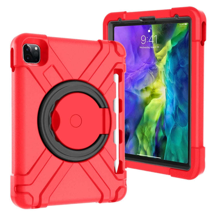PC + Silicone Shockproof Combination Case with 360 Degree Rotating Holder & Handle, For iPad Pro ...