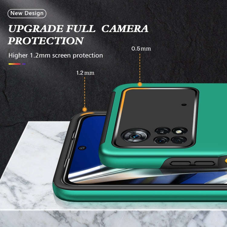 PC + TPU Shockproof Magnetic Phone Case with Invisible Ring Holder, For Xiaomi Poco X4 Pro 5G
