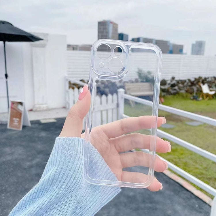 Space Fine Hole Transparent TPU Shockproof Protective Case, For iPhone 14