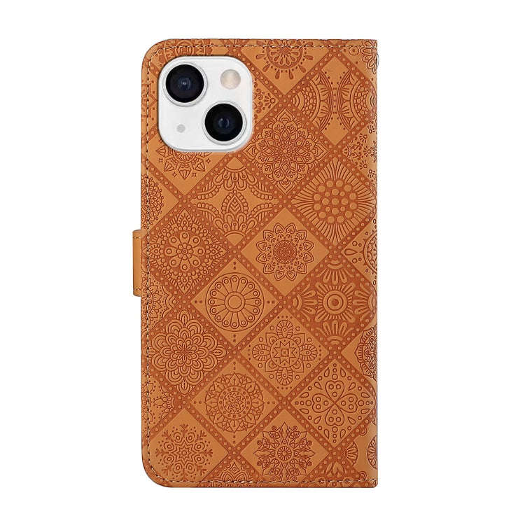 Ethnic Style Embossed Pattern Leather Phone Case, For iPhone 14, For iPhone 14 Plus, For iPhone 1...
