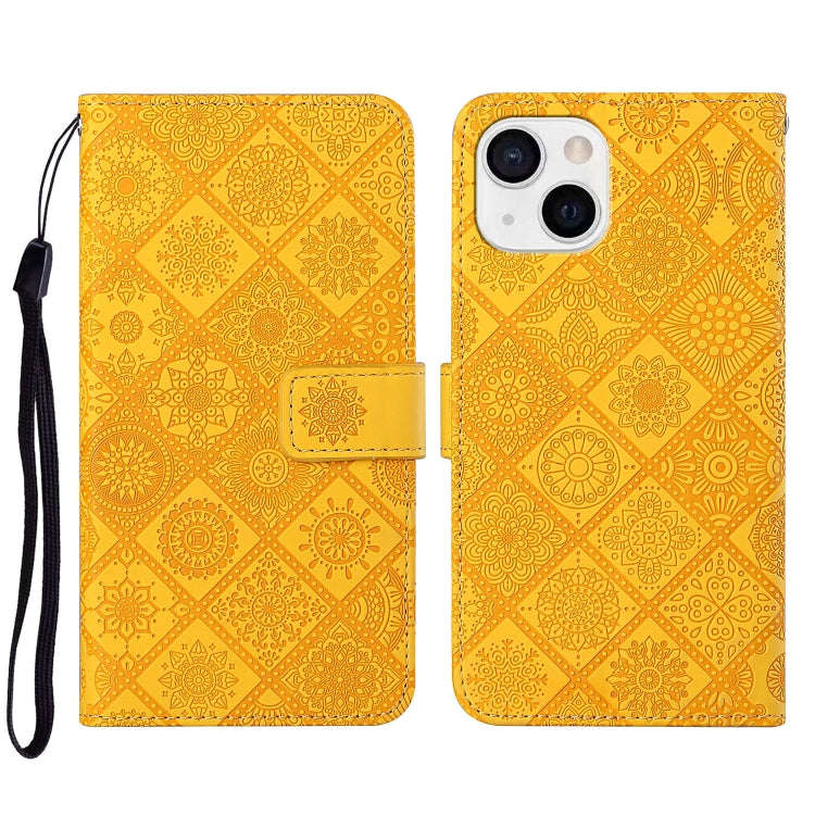 Ethnic Style Embossed Pattern Leather Phone Case, For iPhone 14, For iPhone 14 Plus, For iPhone 1...