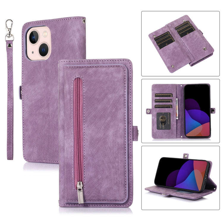 Zipper Card Slot Buckle Wallet Leather Phone Case, For iPhone 14 Pro Max, For iPhone 14 Pro, For ...