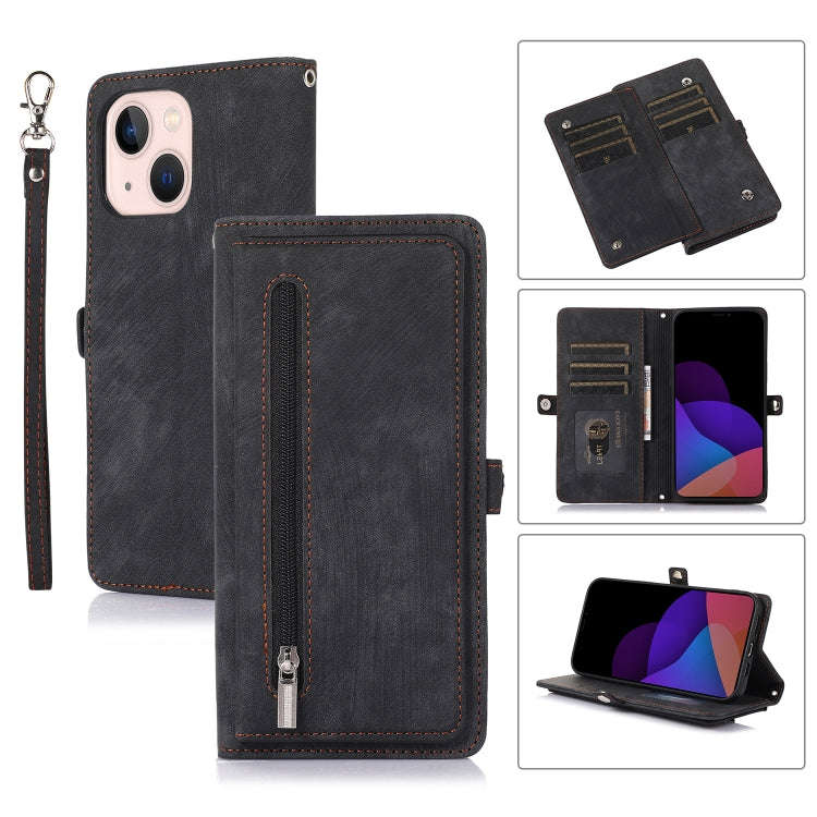 Zipper Card Slot Buckle Wallet Leather Phone Case, For iPhone 14 Pro Max, For iPhone 14 Pro, For ...