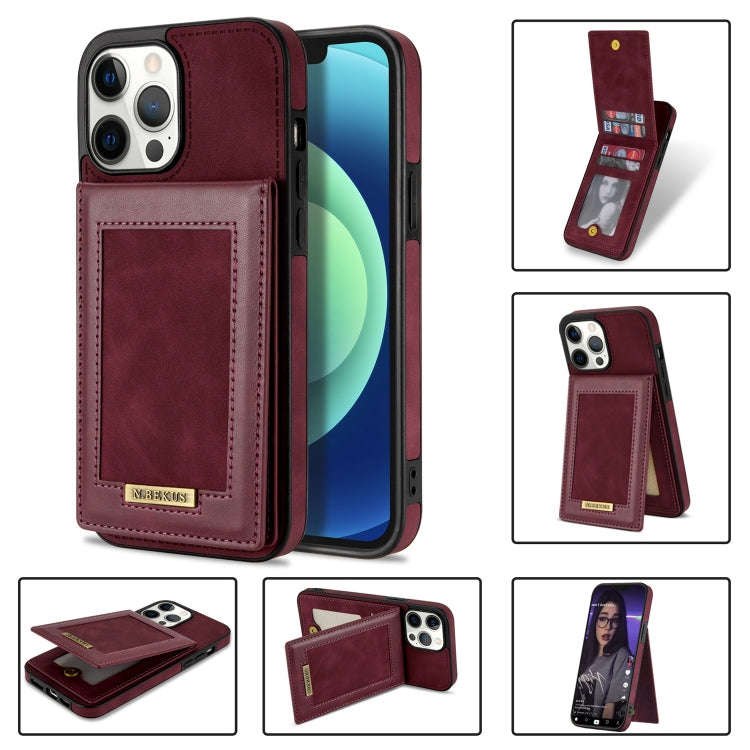 N.BEKUS Vertical Flip Card Slot RFID Phone Case, For iPhone 13 Pro, For iPhone 13 Pro Max, For iP...