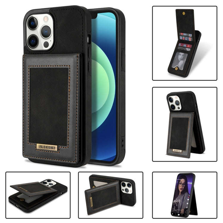 N.BEKUS Vertical Flip Card Slot RFID Phone Case, For iPhone 13 Pro, For iPhone 13 Pro Max, For iP...