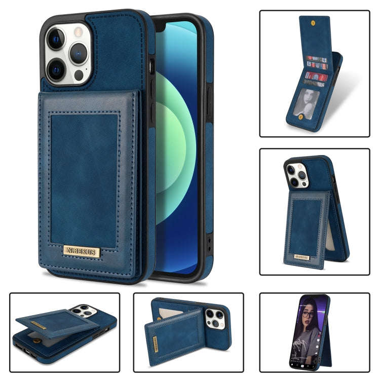 N.BEKUS Vertical Flip Card Slot RFID Phone Case, For iPhone 13 Pro, For iPhone 13 Pro Max, For iP...