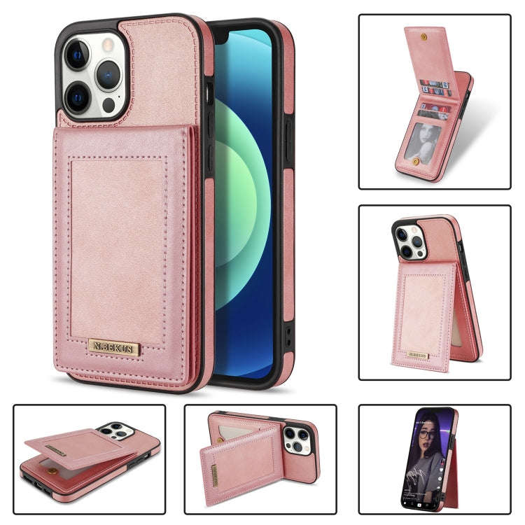 N.BEKUS Vertical Flip Card Slot RFID Phone Case, For iPhone 13 Pro, For iPhone 13 Pro Max, For iP...