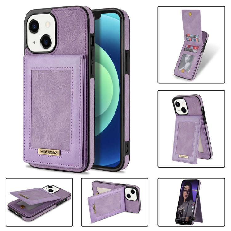 N.BEKUS Vertical Flip Card Slot RFID Phone Case, For iPhone 13 Pro, For iPhone 13 Pro Max, For iP...