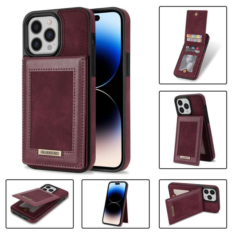 N.BEKUS Vertical Flip Card Slot RFID Phone Case, For iPhone 13 Pro, For iPhone 13 Pro Max, For iP...