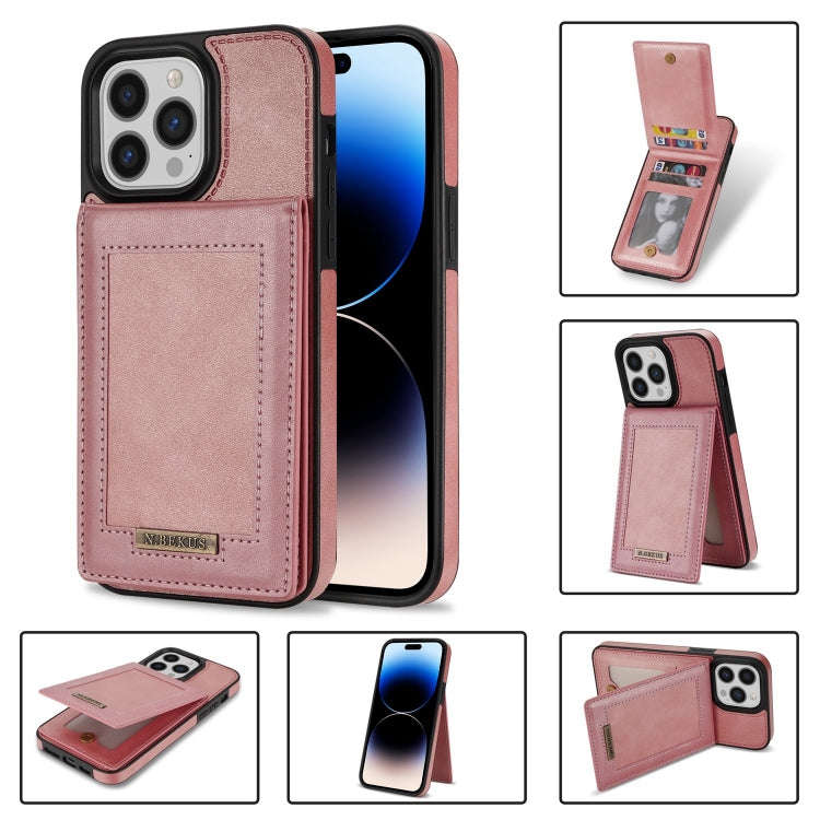 N.BEKUS Vertical Flip Card Slot RFID Phone Case, For iPhone 13 Pro, For iPhone 13 Pro Max, For iP...