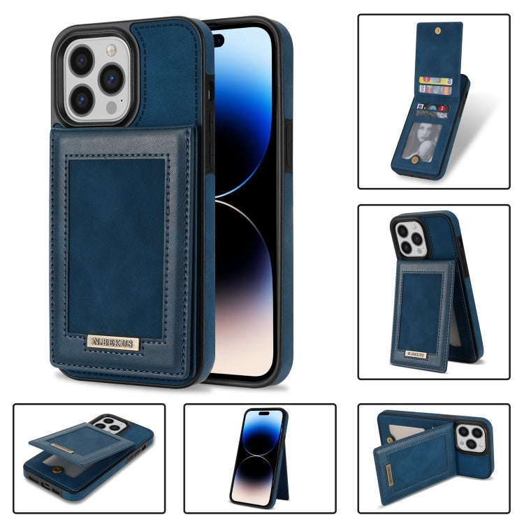 N.BEKUS Vertical Flip Card Slot RFID Phone Case, For iPhone 13 Pro, For iPhone 13 Pro Max, For iP...