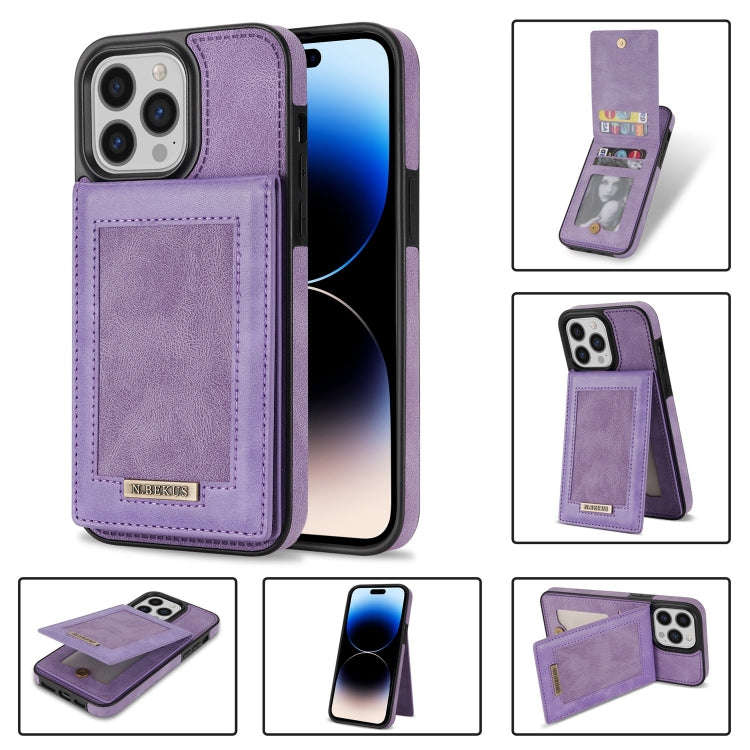 N.BEKUS Vertical Flip Card Slot RFID Phone Case, For iPhone 13 Pro, For iPhone 13 Pro Max, For iP...