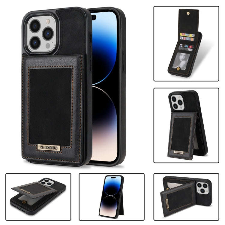 N.BEKUS Vertical Flip Card Slot RFID Phone Case, For iPhone 13 Pro, For iPhone 13 Pro Max, For iP...