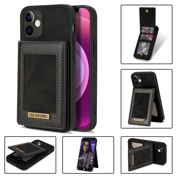 N.BEKUS Vertical Flip Card Slot RFID Phone Case, For iPhone 13 Pro, For iPhone 13 Pro Max, For iP...