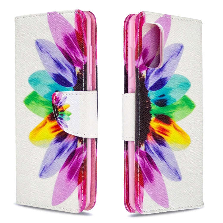 Colored Drawing Pattern Horizontal Flip Leather Case with Holder & Card Slots & Wallet, For Galax...