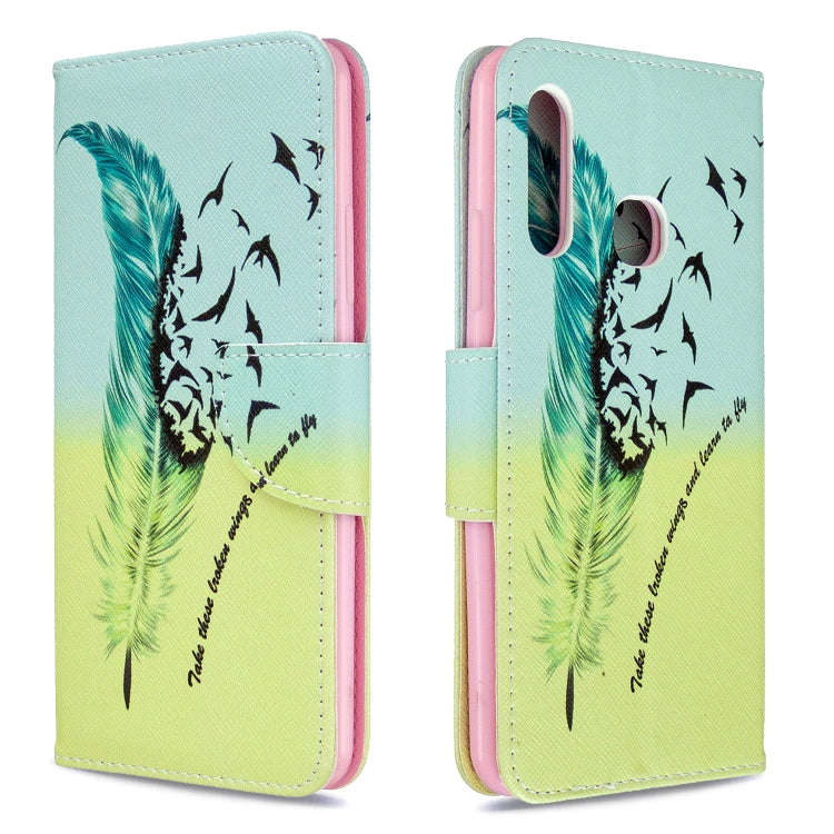 Colored Drawing Pattern Horizontal Flip Leather Case with Holder & Card Slots & Wallet, For Galax...