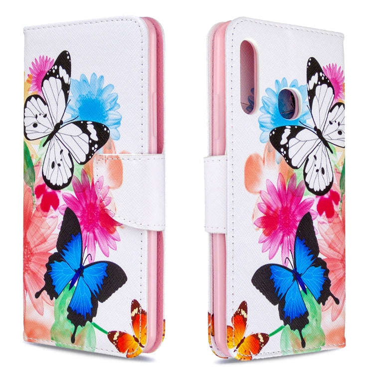 Colored Drawing Pattern Horizontal Flip Leather Case with Holder & Card Slots & Wallet, For Galax...