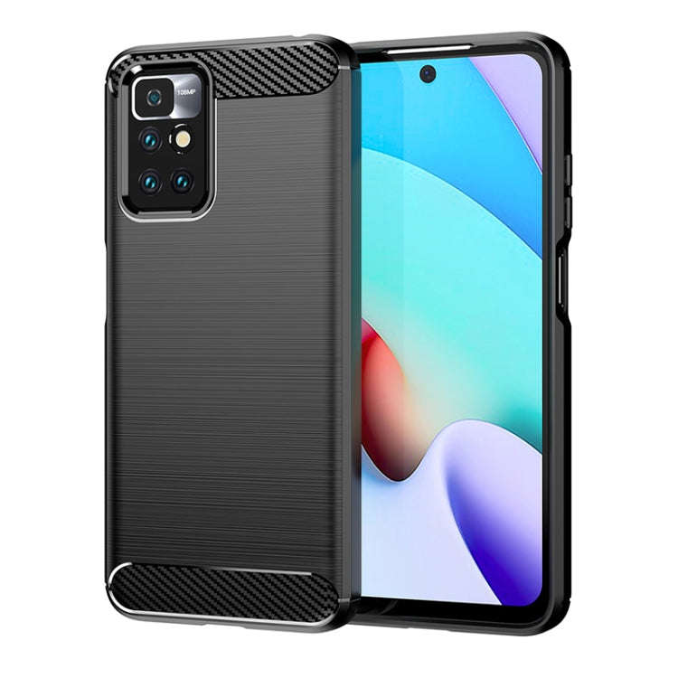 Brushed Texture Carbon Fiber TPU Case, For Xiaomi Redmi 10 2022