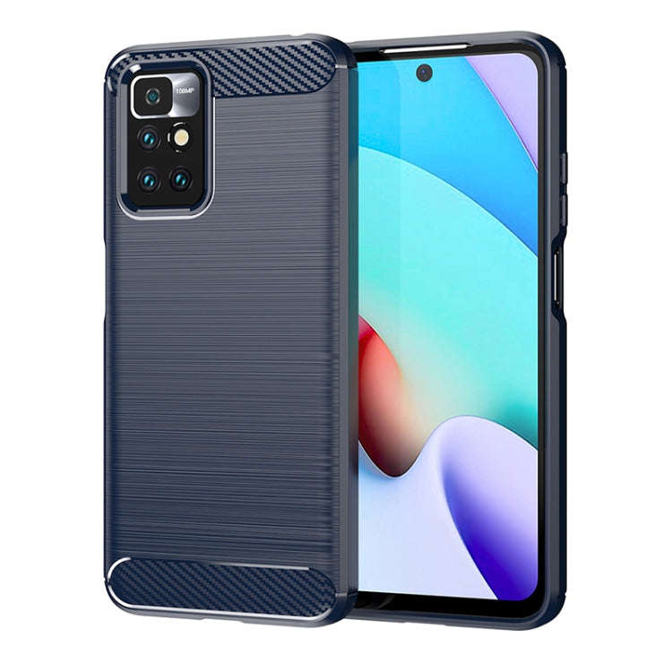 Brushed Texture Carbon Fiber TPU Case, For Xiaomi Redmi 10 2022
