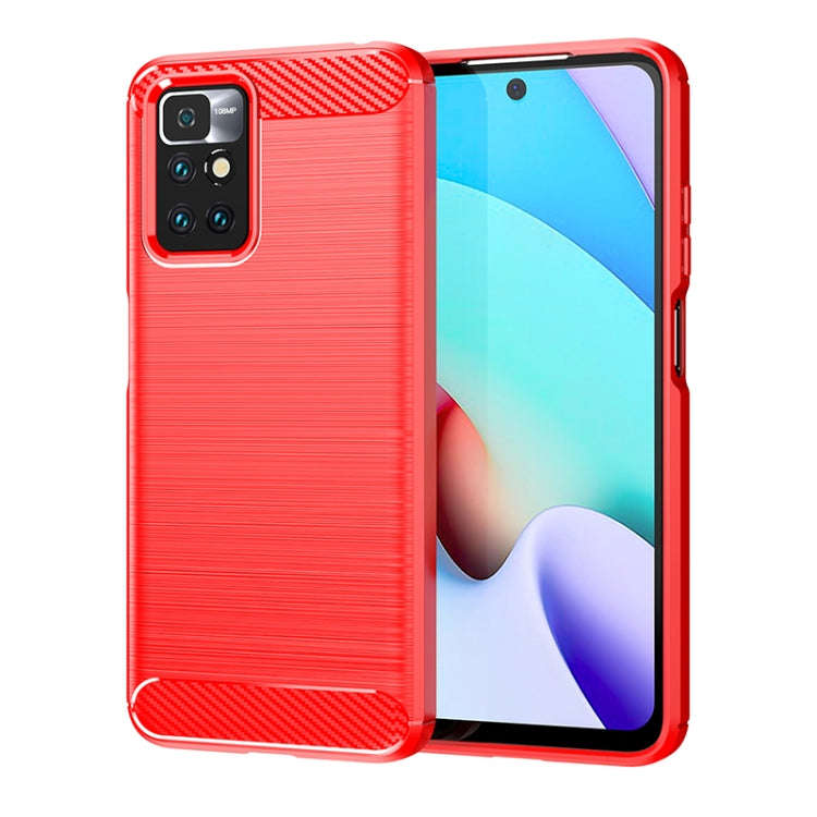 Brushed Texture Carbon Fiber TPU Case, For Xiaomi Redmi 10 2022