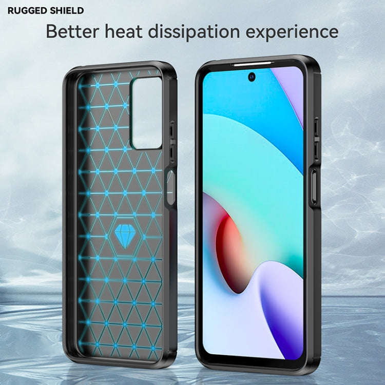 Brushed Texture Carbon Fiber TPU Case, For Xiaomi Redmi 10 / 10 Prime