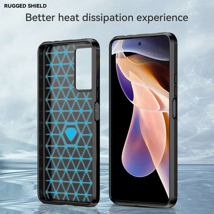 Brushed Texture Carbon Fiber TPU Case, For Xiaomi Redmi Note 11 Pro / Note 11 Pro+