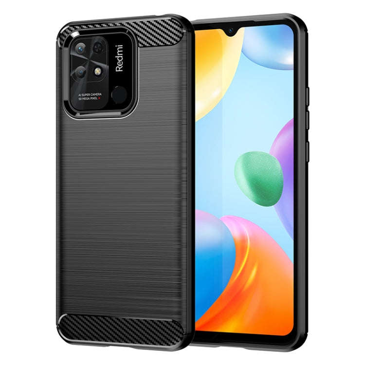 Brushed Texture Carbon Fiber TPU Case, For Xiaomi Redmi 10 Power