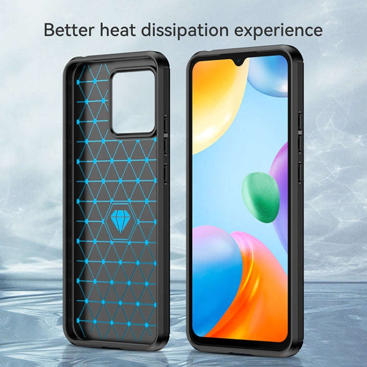 Brushed Texture Carbon Fiber TPU Case, For Xiaomi Redmi 10C
