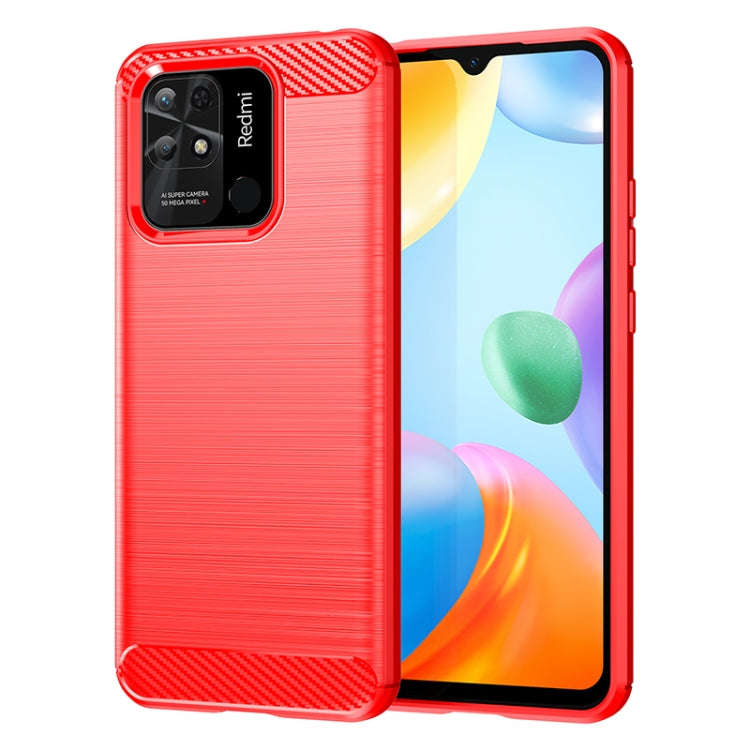 Brushed Texture Carbon Fiber TPU Case, For Xiaomi Redmi 10C