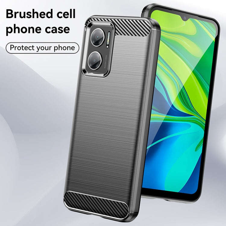 Brushed Texture Carbon Fiber TPU Case, For Xiaomi Redmi 10 5G