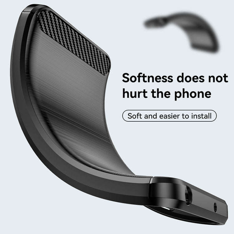 Brushed Texture Carbon Fiber TPU Case, For Xiaomi Redmi 10 5G