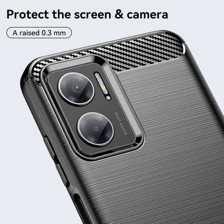 Brushed Texture Carbon Fiber TPU Case, For Xiaomi Redmi 10 5G