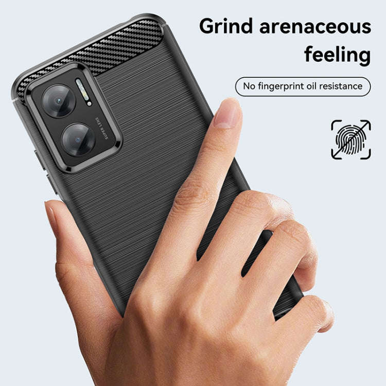 Brushed Texture Carbon Fiber TPU Case, For Xiaomi Redmi 10 5G