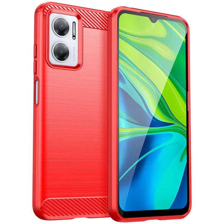 Brushed Texture Carbon Fiber TPU Case, For Xiaomi Redmi 10 5G