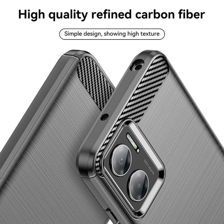 Brushed Texture Carbon Fiber TPU Case, For Xiaomi Redmi 10 Prime+ 5G