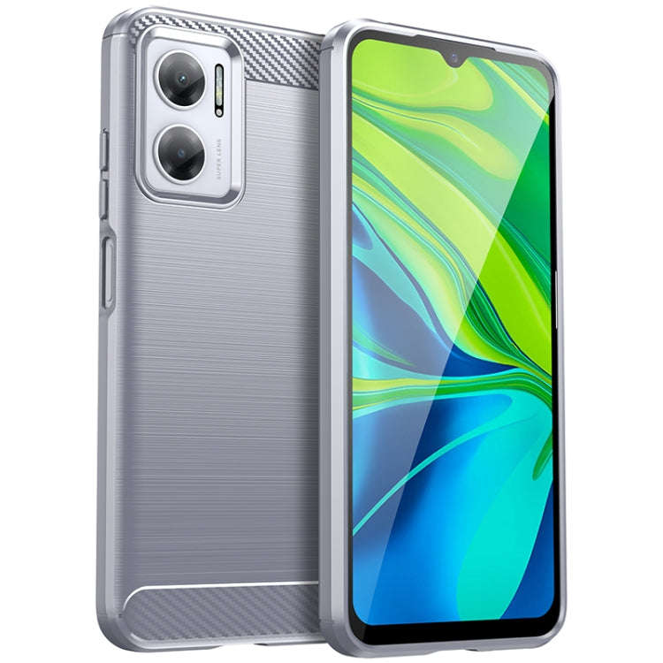 Brushed Texture Carbon Fiber TPU Case, For Xiaomi Redmi 10 Prime+ 5G
