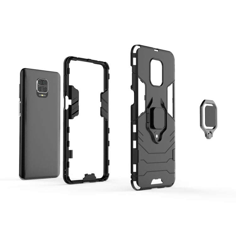 PC + TPU Anti-fall Protective Shell With Magnetic Ring Bracket, For Xiaomi Redmi Note 9 Pro Max, ...