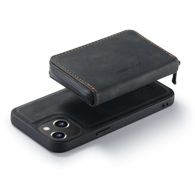 JEEHOOD Magnetic Zipper Wallet Leather Phone Case, For iPhone 14, For iPhone 14 Plus, For iPhone ...